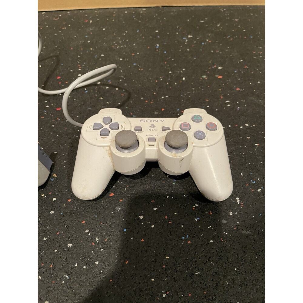 TESTED OEM Original Sony PlayStation One PS1 DualShock White Analog Controller